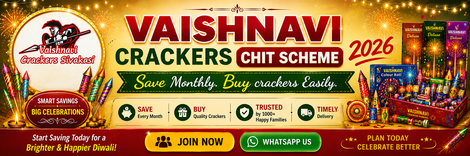 Vaishnavi Crackers Banner